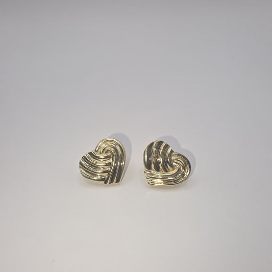 HEART STUD EARRING 10K