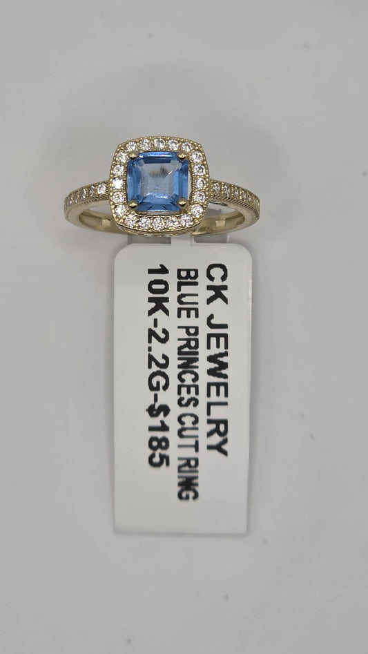 BLUE PRINCES CUT RING