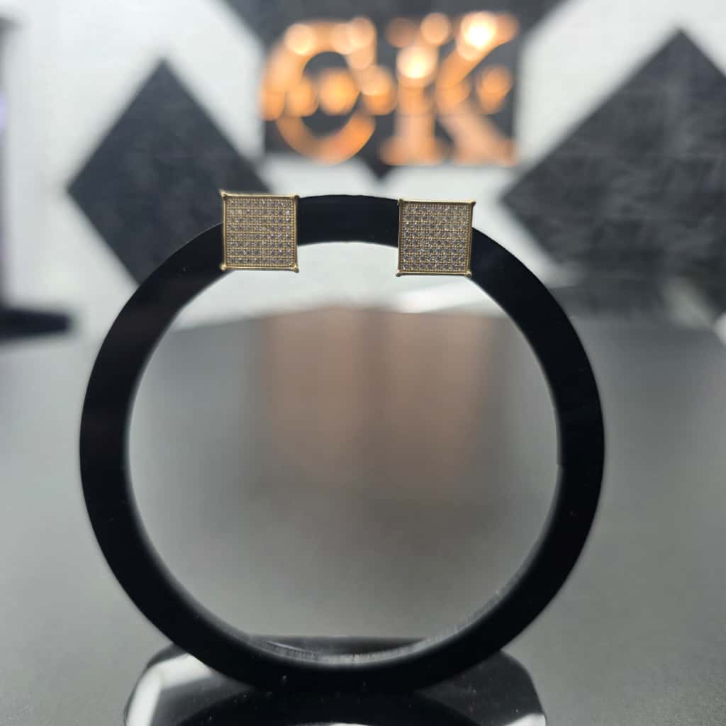 SQUARE STUD EARRING 10K