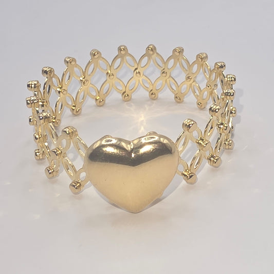 HEART RING BRACELET 14K