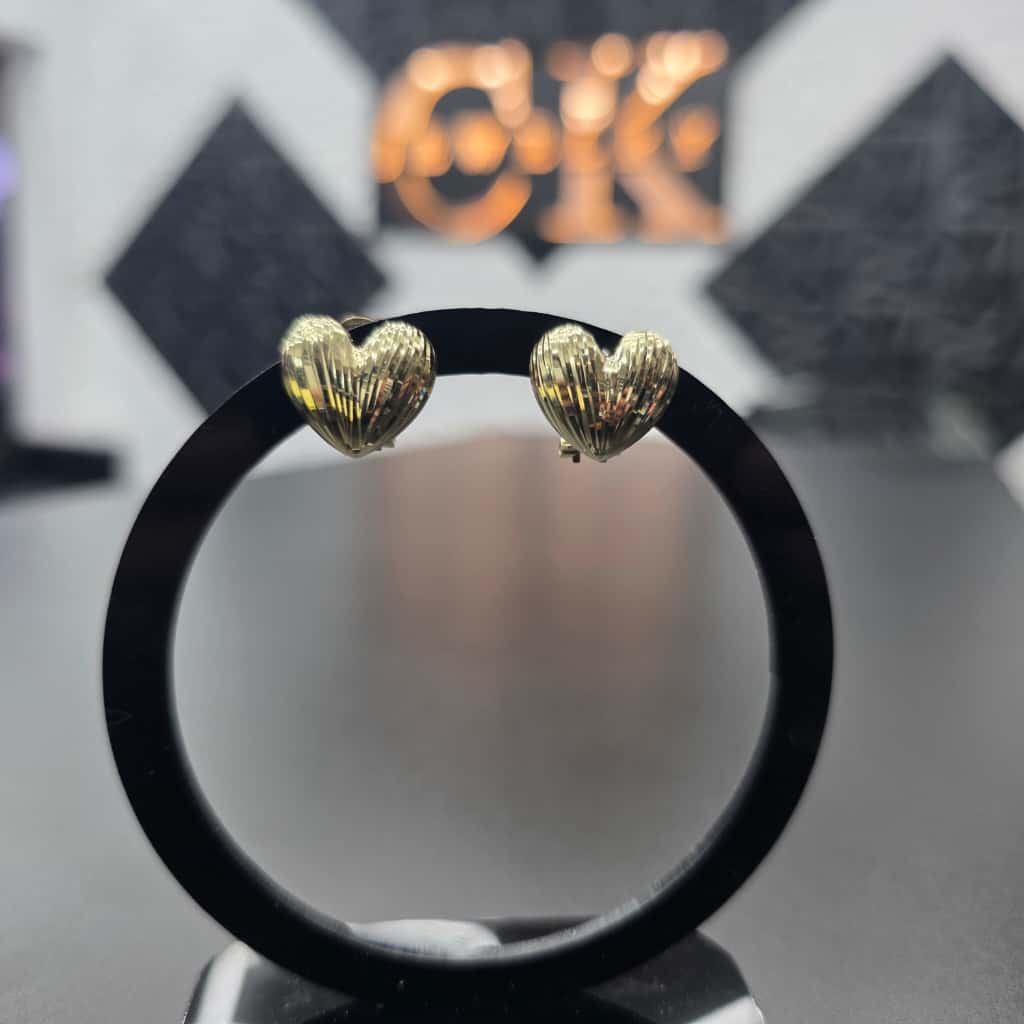 HEART STUD EARRING 10K