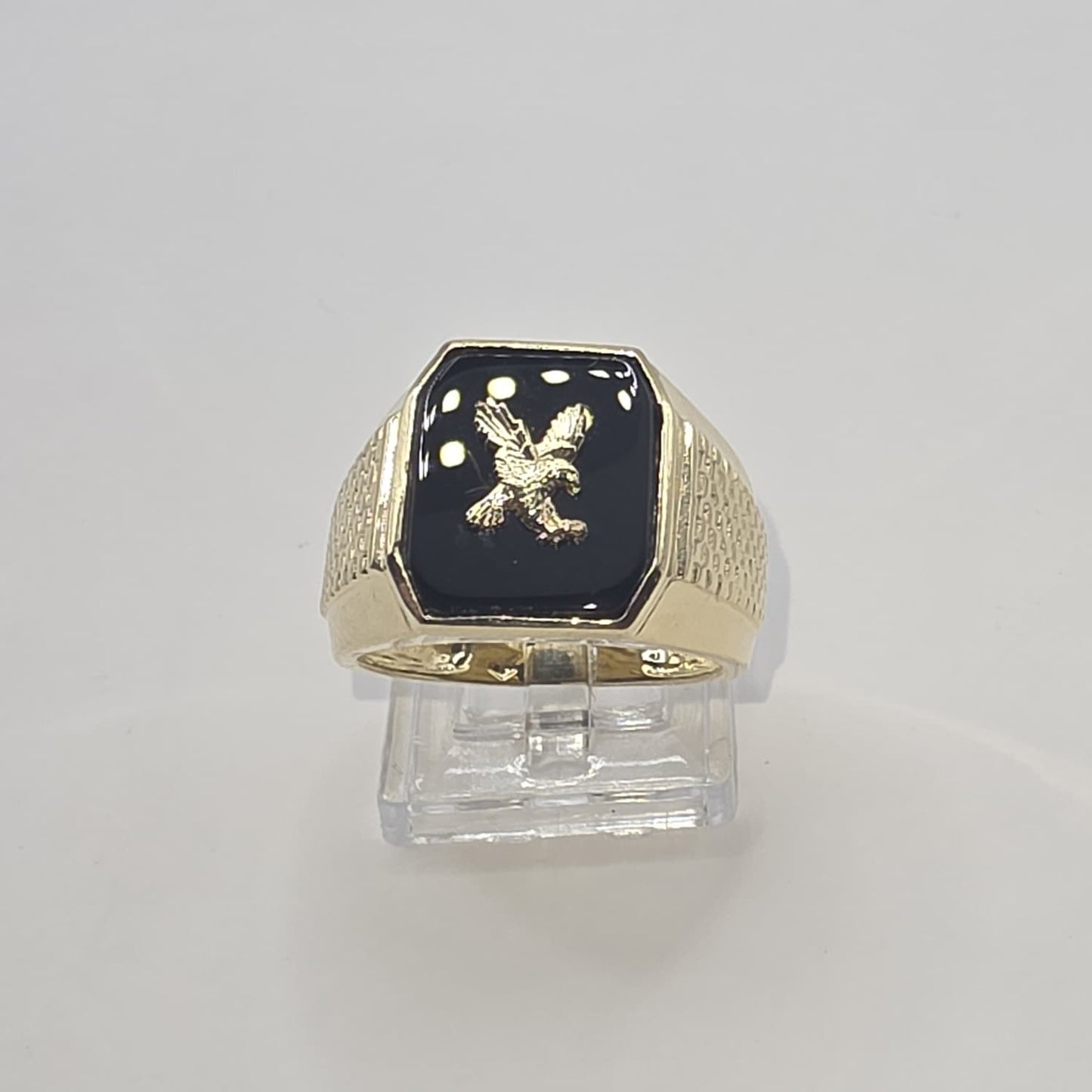 EAGLE ONYX RING 10K
