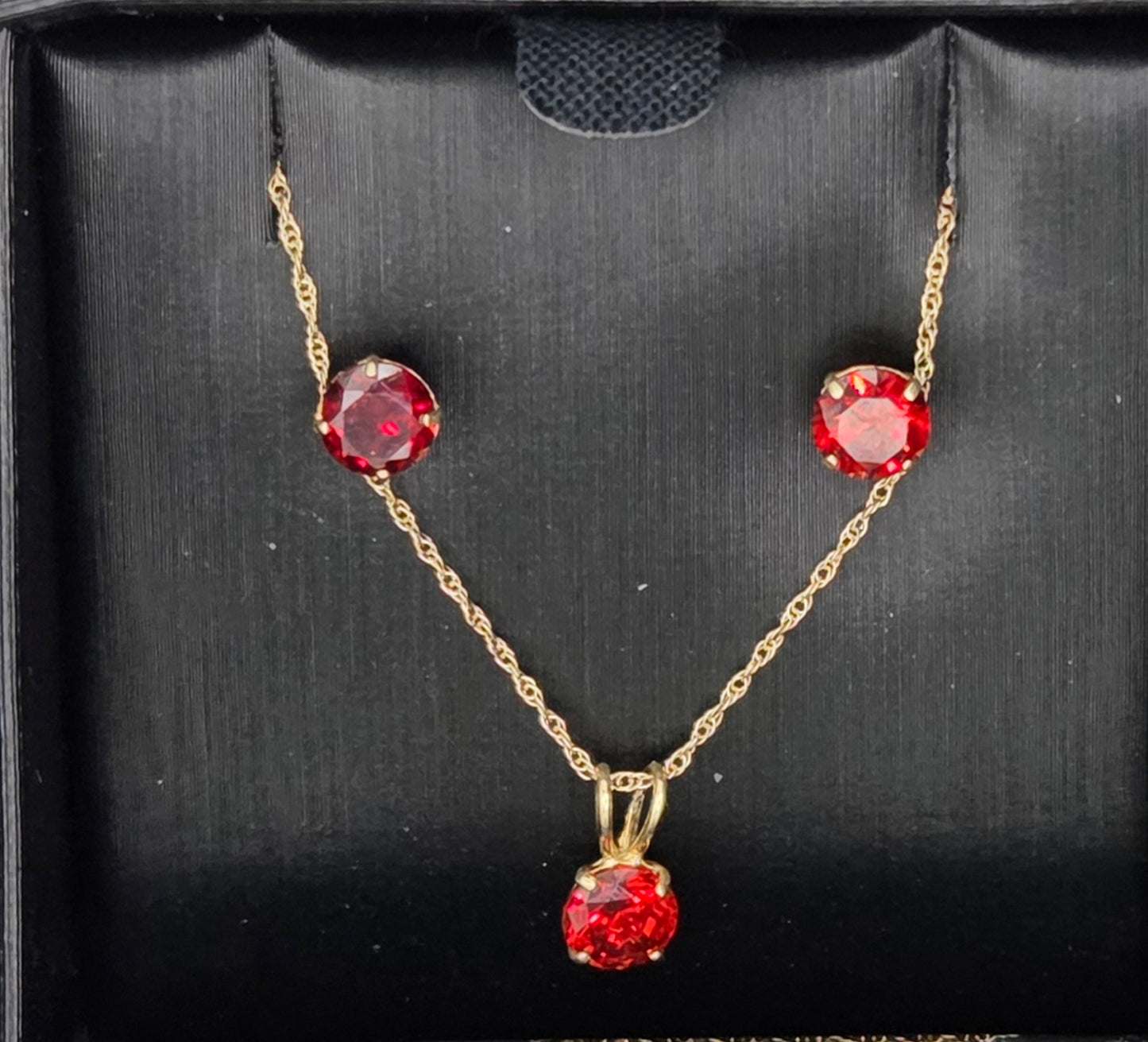 BIRTH STONE NECKLACE SET JANUARY