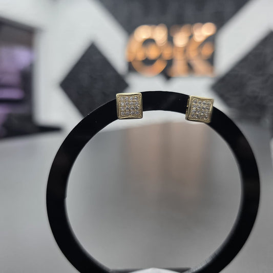 SQUARE STUD EARRING 10K