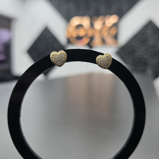 HEART STUD EARRING 10K