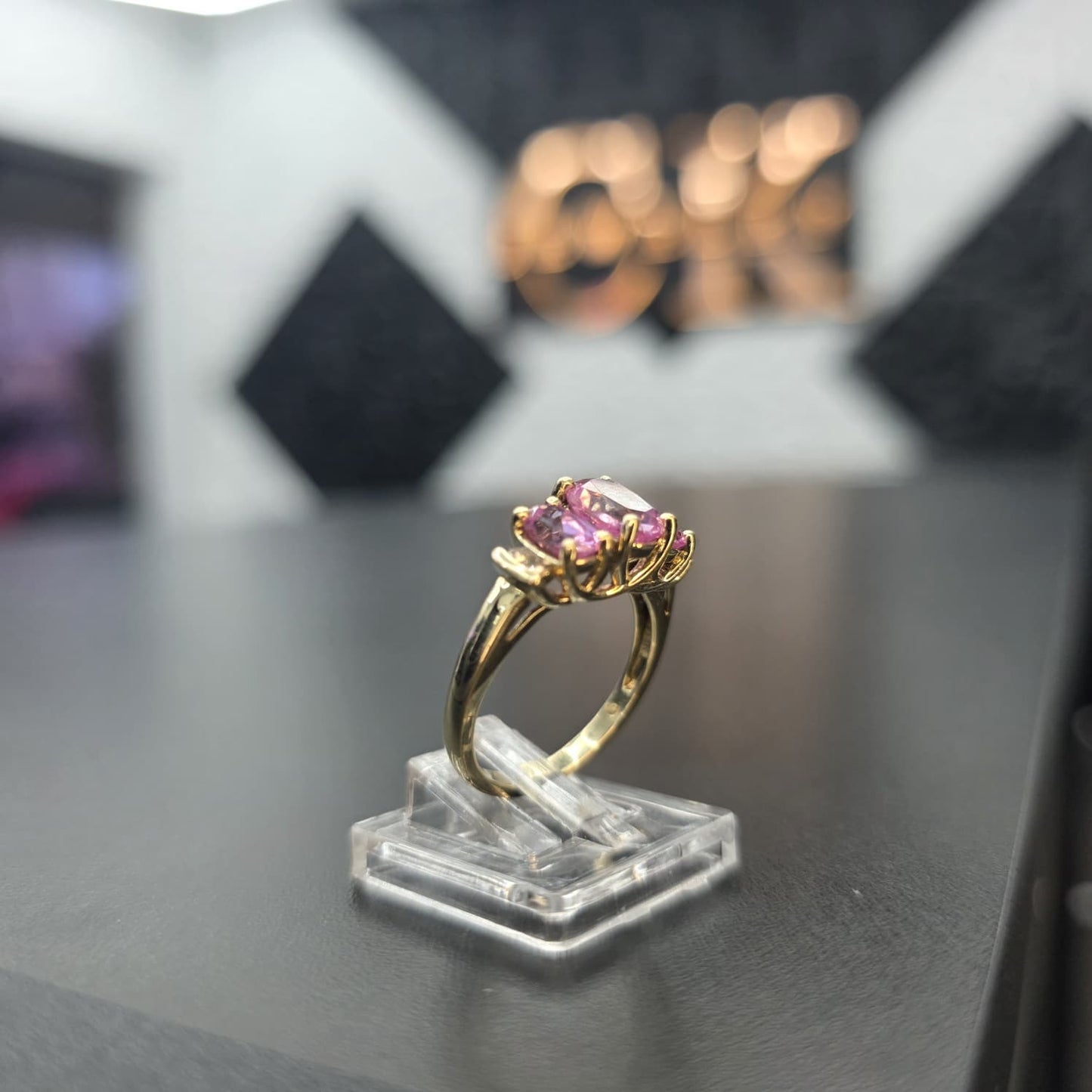 PINK STON RING 10K
