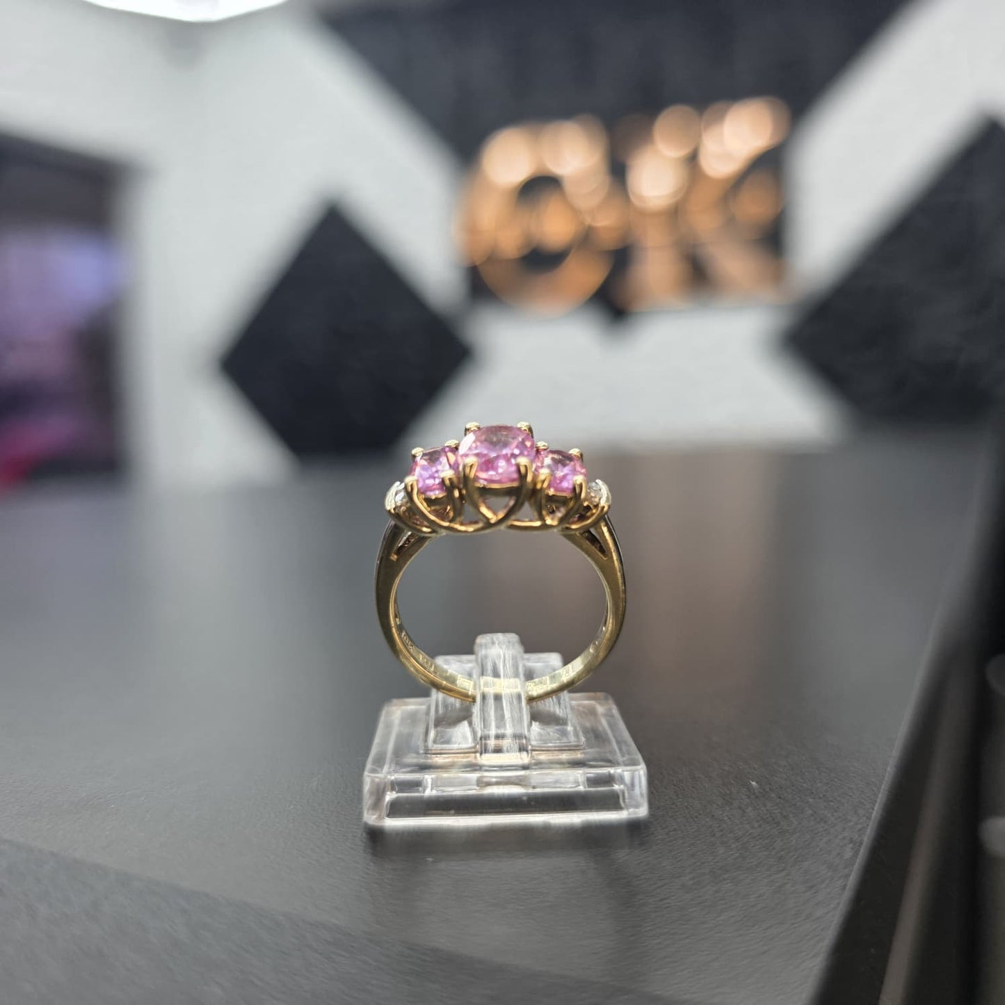 PINK STON RING 10K