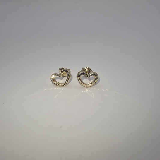 HEART STUD EARRING 10K