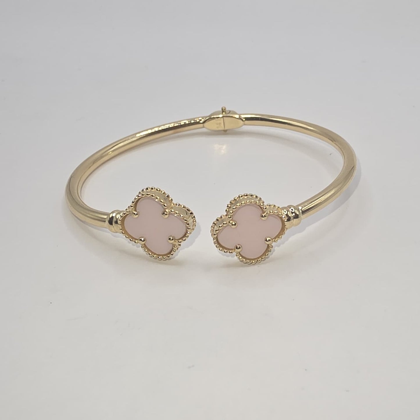 PINK CLOVER BRACELET 14K