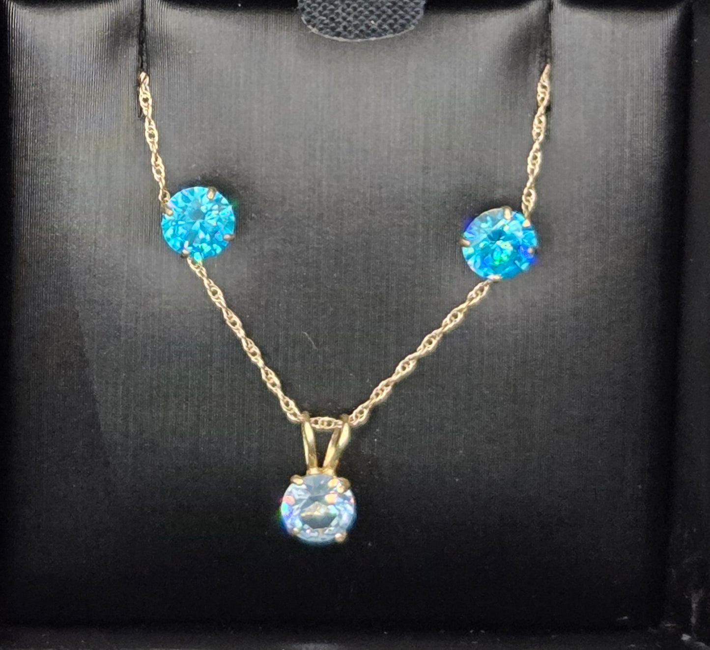 BIRTH STONE NECKLACE SET DECEMBER